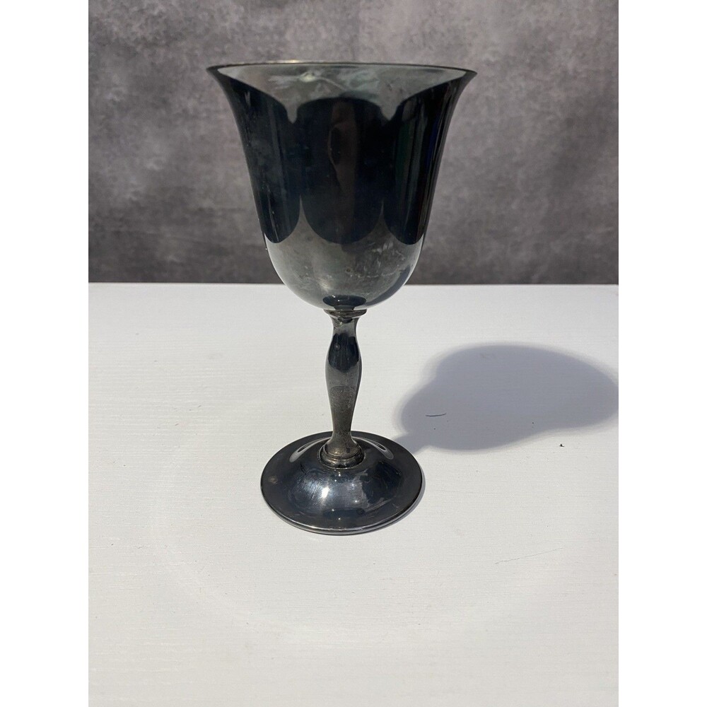 Vintage National Silver Co. Goblet – Silver Plate with Gold Wash Interior
